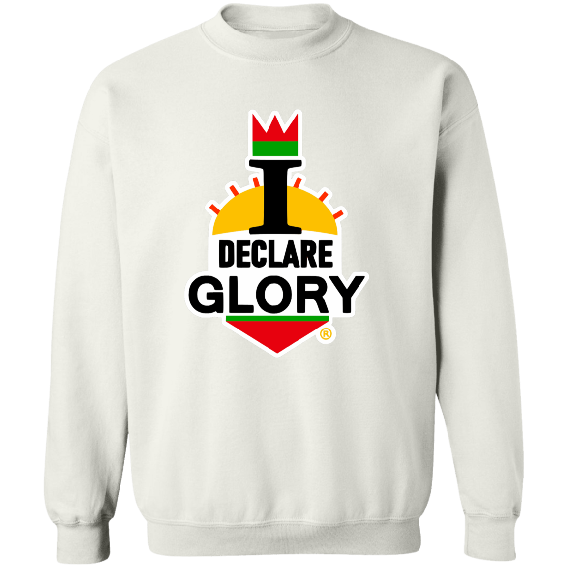 I Declare Glory - Blessed White -Sweatshirt
